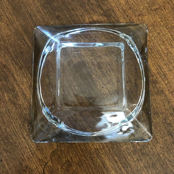 Anchor Hocking Ashtray Heavy Clear Glass Square 4 1/2" Vintage Tobacco Collectib - Picture 7 of 8